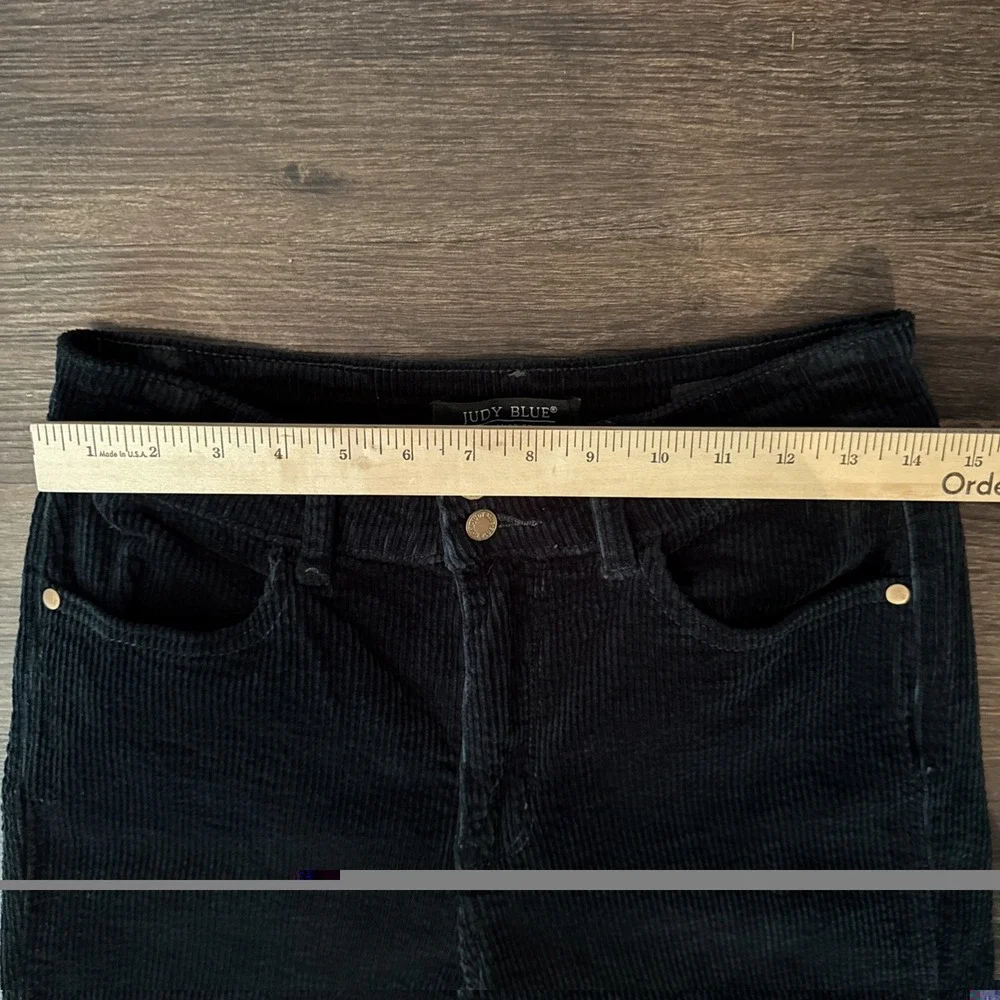 Judy Blue Emerald Green Corduroy Pants High Waist Wide Leg Size‎ 7 28 Classic